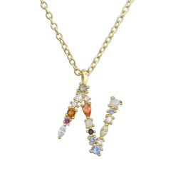 S925 Sterling Silver DIY Letter Pendant Necklace