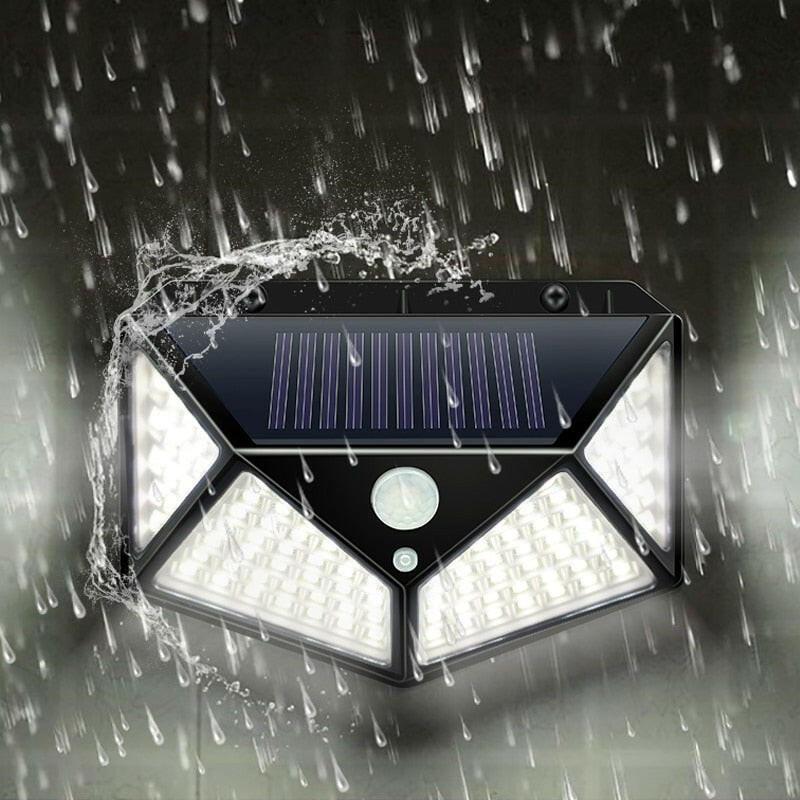 Solar lamp with advanced motion sensor for efficient outdoor lighting and enhanced security