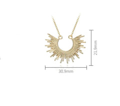 S925 Sterling Silver Sun Pendant Necklace