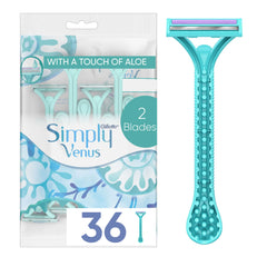 Gillette Simply Venus 2 Disposable Razors for Women 36 count (4 packages of 9 razors)