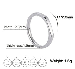 Trendy Steel Minimalist Ring