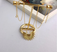 S925 Sterling Silver Sun Pendant Necklace