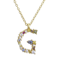 S925 Sterling Silver DIY Letter Pendant Necklace