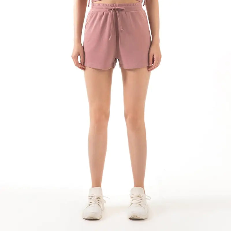 Lace Wide Loose Yoga Shorts for Women's Fitness.