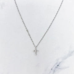 Dainty Cross Sterling Silver Necklace