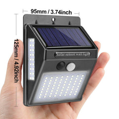 Solar lamp with advanced motion sensor for efficient outdoor lighting and enhanced security