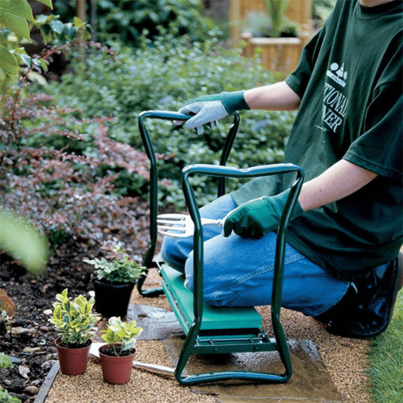 Comfortable garden kneeler for effortless planting and weeding, enhancing outdoor gardening experience