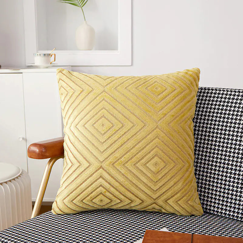 Nordic Knit Velvet Cushion Cover for Sofa and Office