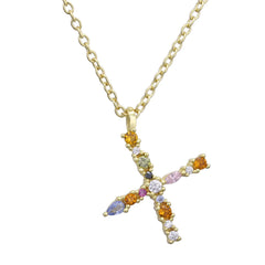 S925 Sterling Silver DIY Letter Pendant Necklace