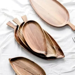 Japanese Wooden Tray for Pizza, Steak, and Snacks