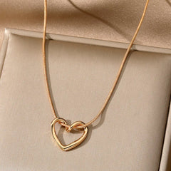 Minimalist Heart Pendant Necklace for Women