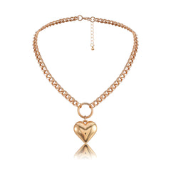 Trendy Minimalist Heart Pendant Necklace for Women