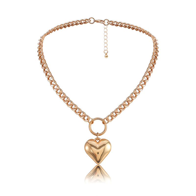 Trendy Minimalist Heart Pendant Necklace for Women