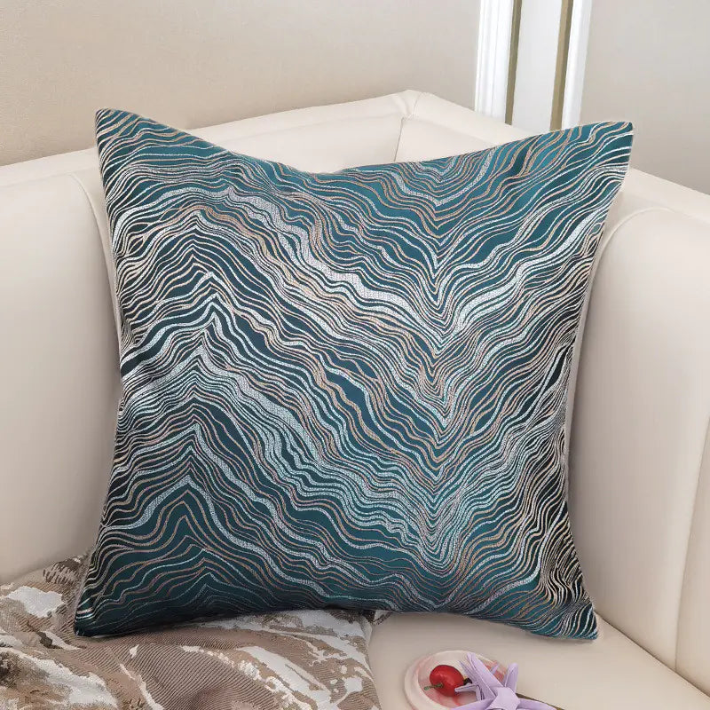 Nordic Velvet Blue Decorative Cushion Cover 45x45