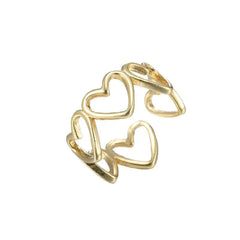 Minimalist Heart Cutout Ring for Women - Trendy Retro