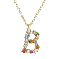 S925 Sterling Silver DIY Letter Pendant Necklace
