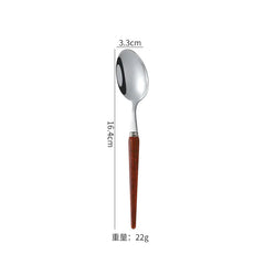 Wooden Handle 304 Stainless Steel Cutlery Set
