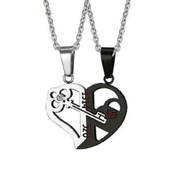 Double Heart Pendant Necklace - Creative Couple Gift