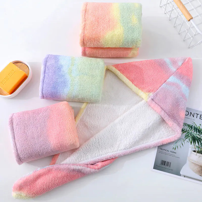 Rainbow Quick-Dry Hair Towel