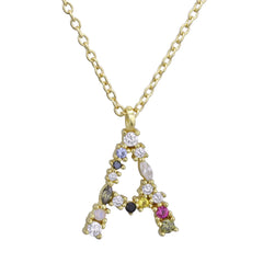 S925 Sterling Silver DIY Letter Pendant Necklace