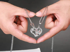 Double Heart Pendant Necklace - Creative Couple Gift