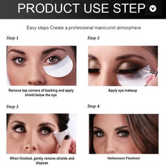 Half-Moon Shape Eyeshadow Patches for Makeup Residue