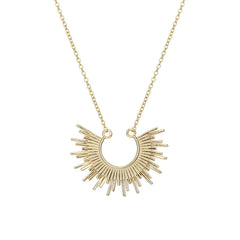 S925 Sterling Silver Sun Pendant Necklace