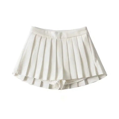 Women's High Waist A-line Pleated Skirt
