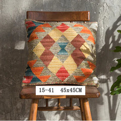 Handmade Bohemian Retro Wool Pillow from Pakistan