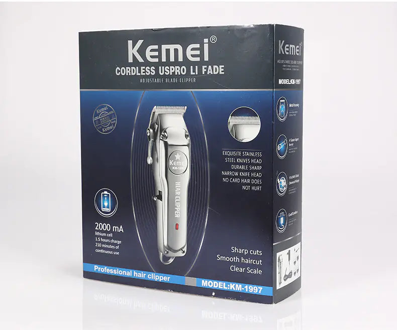 Kemei Rechargeable Electric Hair Clipper for Men.