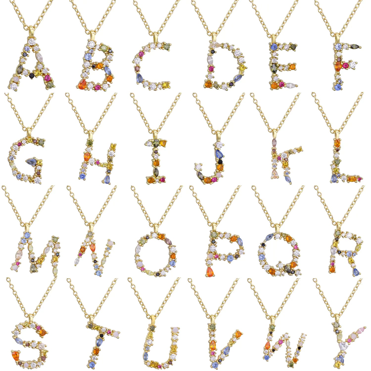 S925 Sterling Silver DIY Letter Pendant Necklace