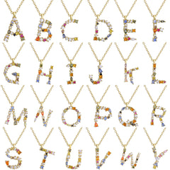 S925 Sterling Silver DIY Letter Pendant Necklace