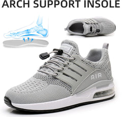 Womens Lightweight Air Running Shoes, Breathable Gym Jogging Running Tennis Sneakers with Air Cushion,No Tie.