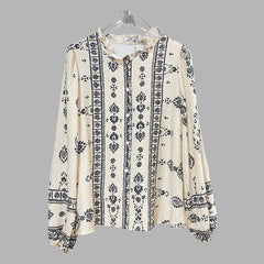 Elegant Printed Shirts for Women - Flowy Bohemian Shirts.