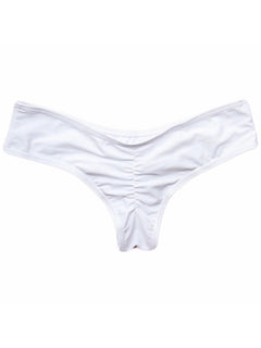Sexy Women'S Itsy Back Ruched Thong Bikini Bottoms Brazilian Swimsuit Swimwear Beachwear Bathing Cheeky Panty.