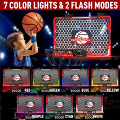 Children Indoor Basketball Framer, Basketball Frame Noise Reduction and 9 Modes, Led Lighting Scratch Resistant Electronic Scoreboard.