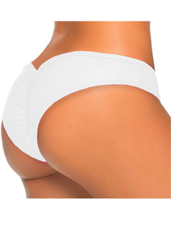 Sexy Women'S Itsy Back Ruched Thong Bikini Bottoms Brazilian Swimsuit Swimwear Beachwear Bathing Cheeky Panty.