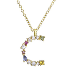 S925 Sterling Silver DIY Letter Pendant Necklace