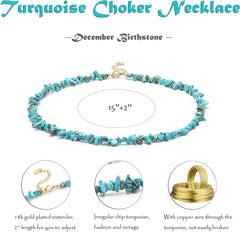 Gemstone Beaded Choker Necklace for Women Boho Turquoise/Cultured Freshwater Pearls/Garnet/Amazonite Jewelry.