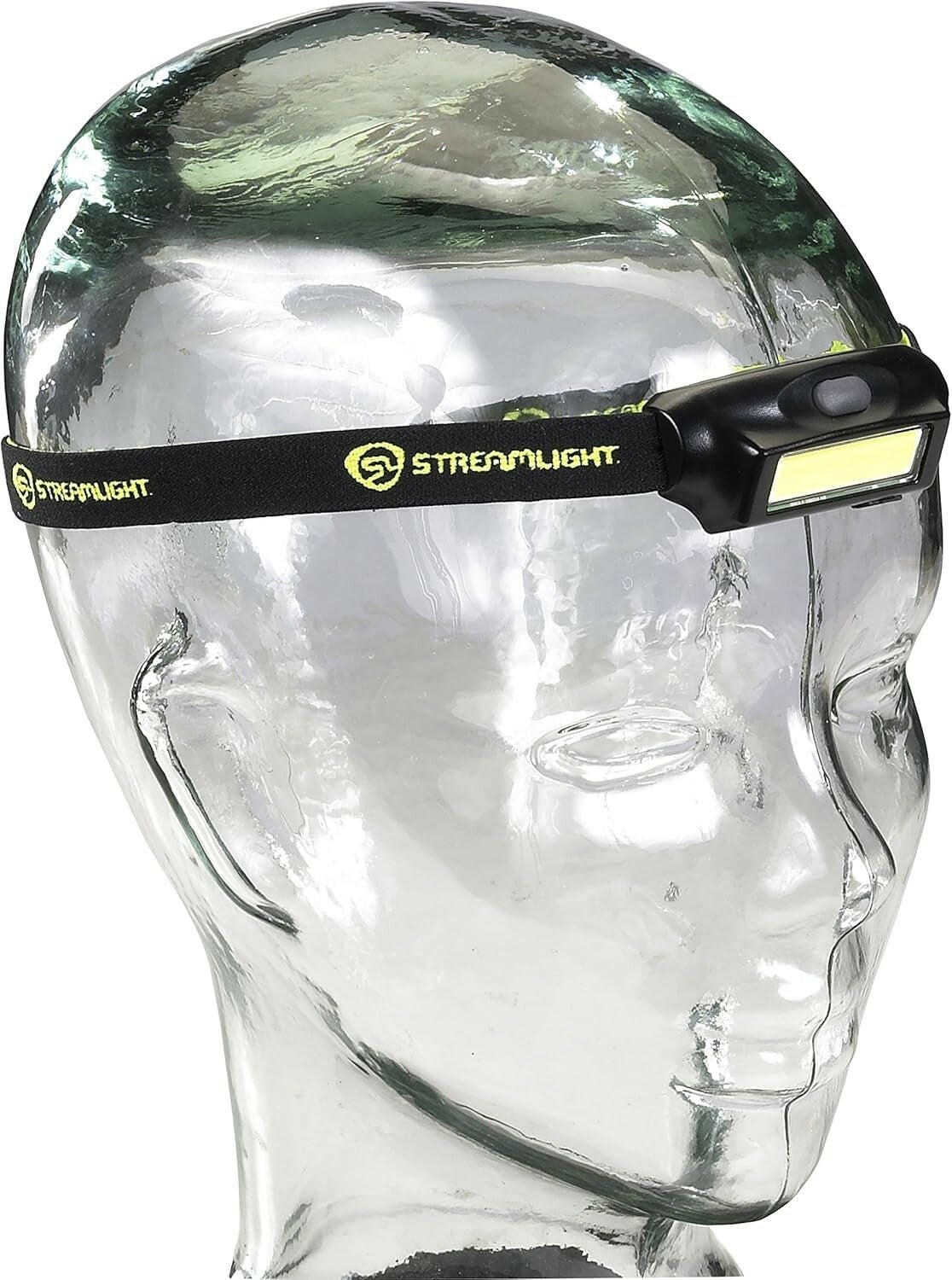 61702 Bandit 180-Lumen USB Rechargeable LED Headlamp with Elastic Head Strap, Clip, and USB Cable, Black.