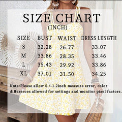 Womens Floral Print Spaghetti Strap A-Line Dress.
