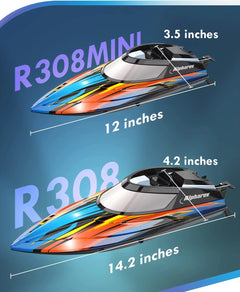 2 Packs RC Boat with Case, 20+ MPH Remote Control Boat for Pool Lake, RC Toys for Adults Kids