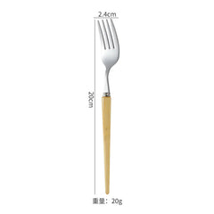 Wooden Handle 304 Stainless Steel Cutlery Set