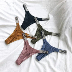 Shiny Rhinestone Thong Women Low Waist Panties Femme Sexy Underwear Ladies Briefs Lingere Panty Underware Lingerie Thongs T Pant