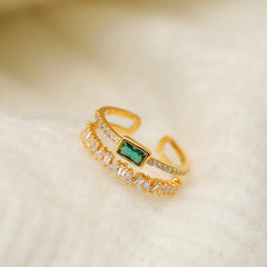 Zircon Adjustable Women'S Ring.