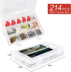 Saltwater Terminal Tackle Kit - 196Pcs, Fishing Hooks, Jig Hooks, Floats & Sinkers