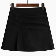 Retro Women's High Waist A-line Woolen Skirt