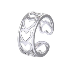 Minimalist Heart Cutout Ring for Women - Trendy Retro