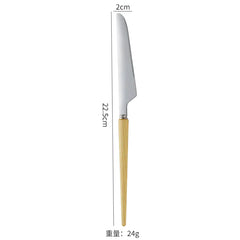 Wooden Handle 304 Stainless Steel Cutlery Set