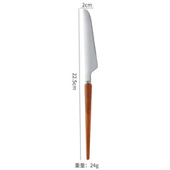 Wooden Handle 304 Stainless Steel Cutlery Set